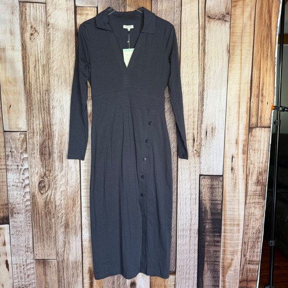 Grey State Dresses & Skirts - Grey State Midi Dress Wren Graphite Versatile Sustainable Minimalist Large NWT